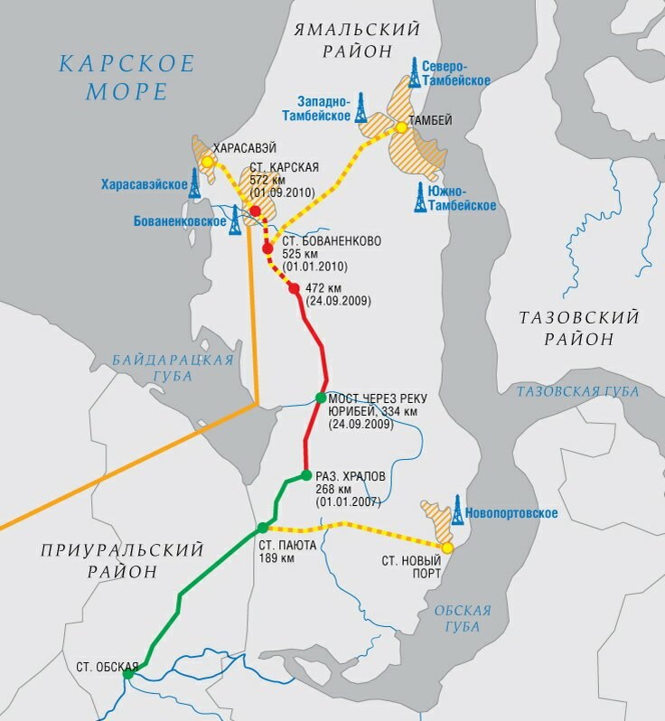 Бованенково на карте ямала