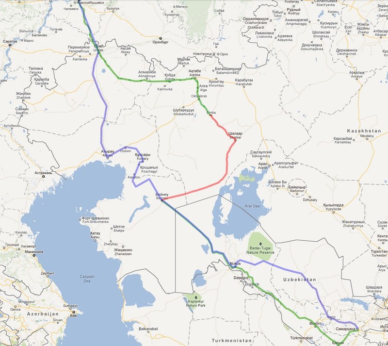 Плато устюрт карта