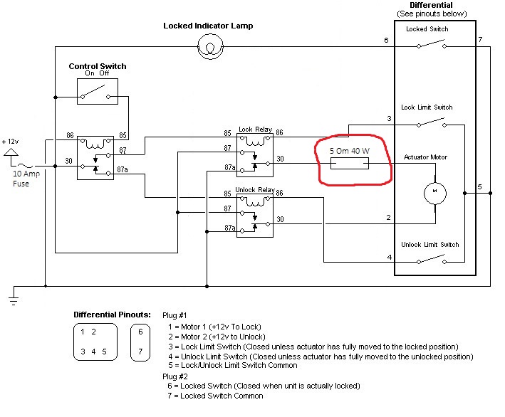 Схема включения блокировок