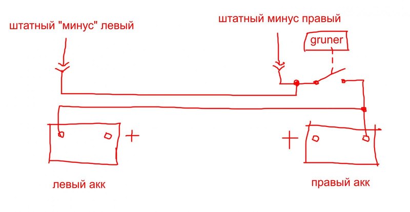 Схема подключения выключателя массы маз