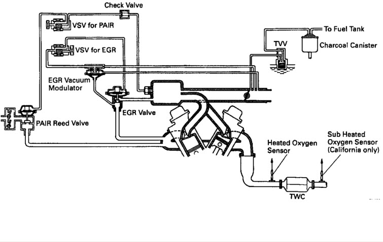 Heated oxygen sensor circuit. Toyota rav4 1998 EGR Vacuum Modulator. Схема EGR 3s-Fe. EGR Vacuum Modulator схема. EGR Vacuum Modulator двигатель 3с.