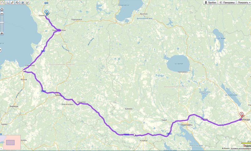 Трасса вологда санкт петербург карта