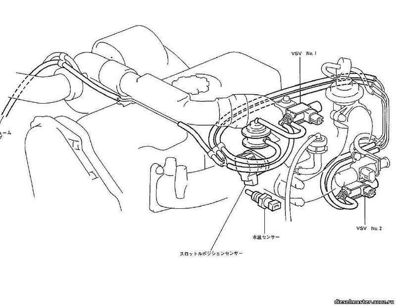 2 lte схема. Вакуумные шланги Тойота Сурф 2lte. Вакуумная система 2лте. Тойота 2lte вакуумная магистраль. Вакуумная система Тойота 4раннер дизель.