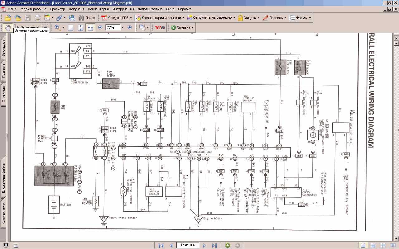 Электросхема land cruiser