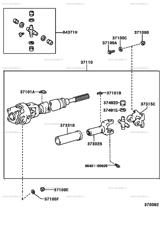 Блоккардан на RZJ95 крестовины Тех. вопросы 4Runner и HiLux 3го
