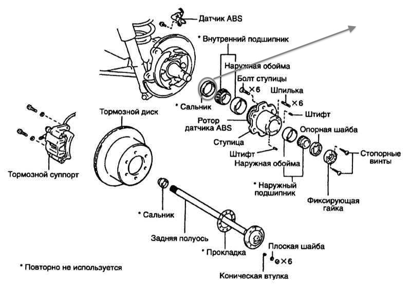Передняя подвеска тлк 100 схема