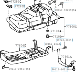Как снять бак на прадо 150 дизель Запчасти Тойота: TUBE SUB-ASSY, FUEL MAIN, NO.2 (7720660290)