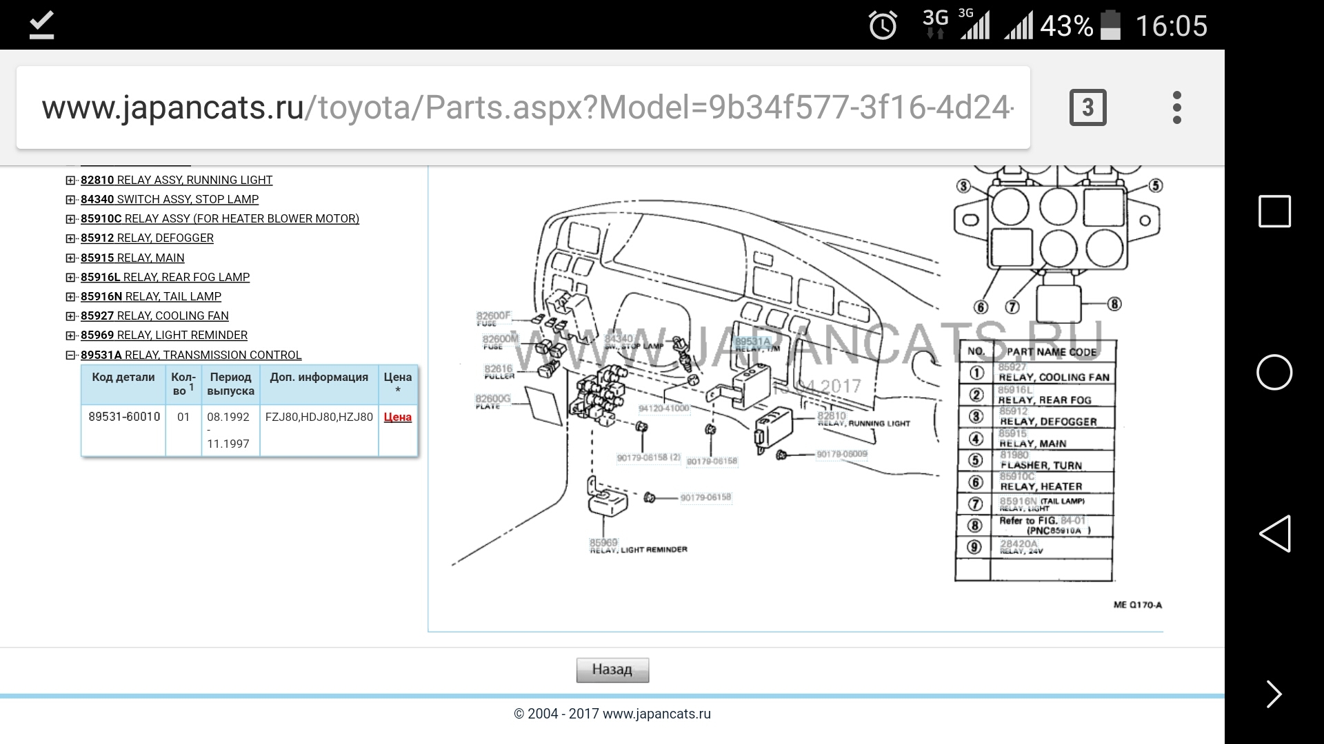 Джапанкатс. 89531-60010 Схема. 89531-60010 Toyota схема. Toyota transmission relay. Тойота реле 85969-60010.