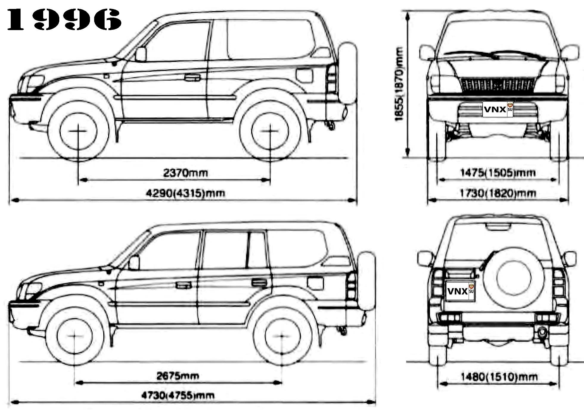 Габариты Тойота ленд Крузер Прадо