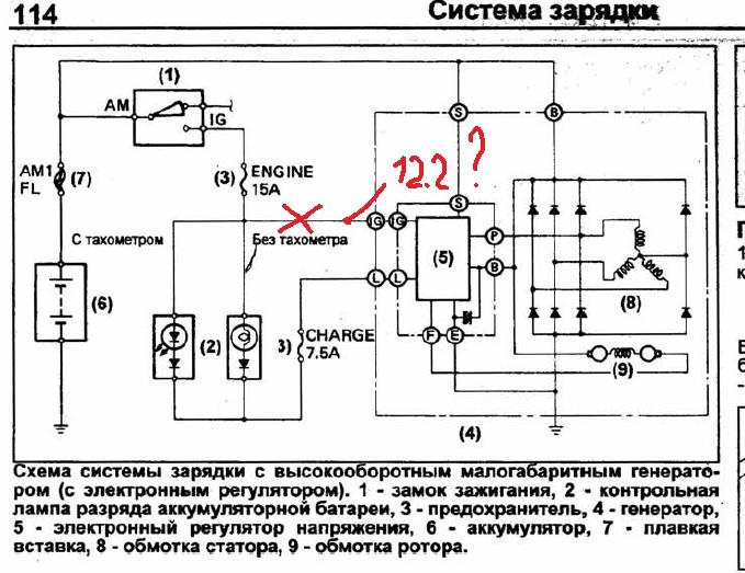 Схема зарядки тойота