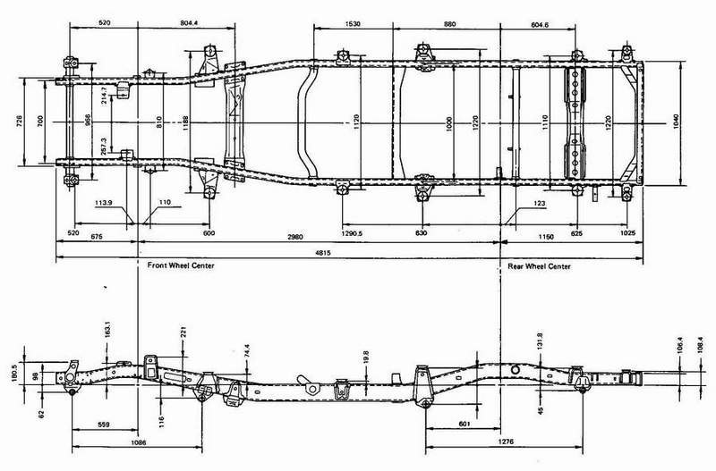 Газ 3302 рама чертеж