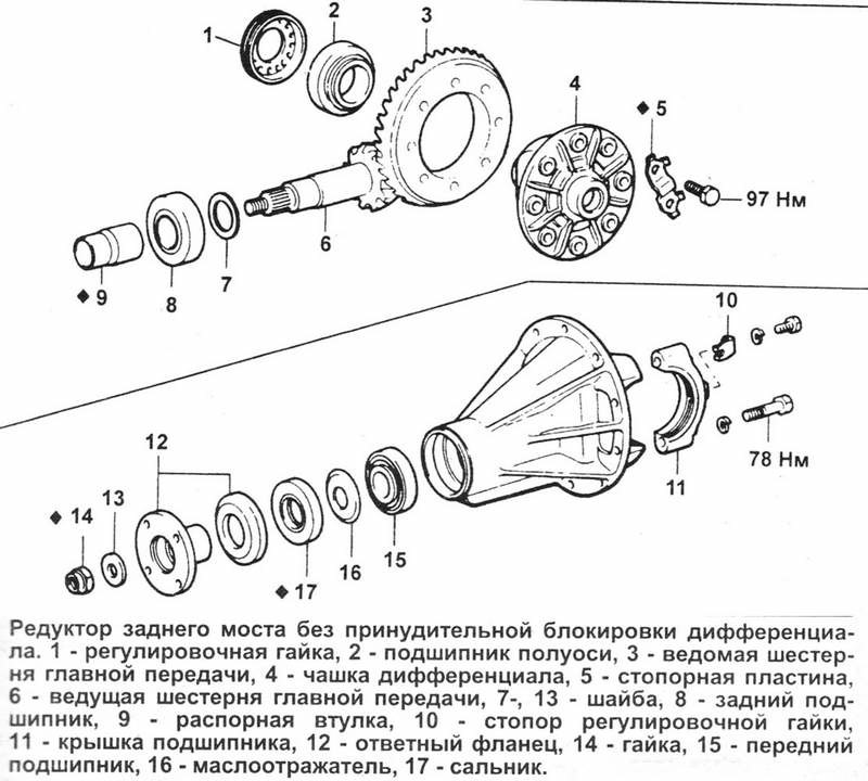 Передний мост ленд крузер 80 схема